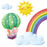 Rainbow and Hot Air Balloons Wall Stickers