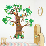 Giant Tree and Animals Wall Stickers