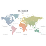 Modern Colour World Map Wall Stickers (XLarge)