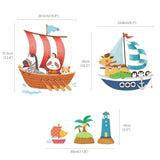 Animal Ships Wall Stickers