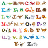 Alphabet & Animals Wall Stickers (Small) - DECOWALL