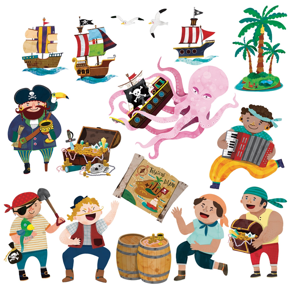 Pirates & Treasure Island Wall Stickers (Small)