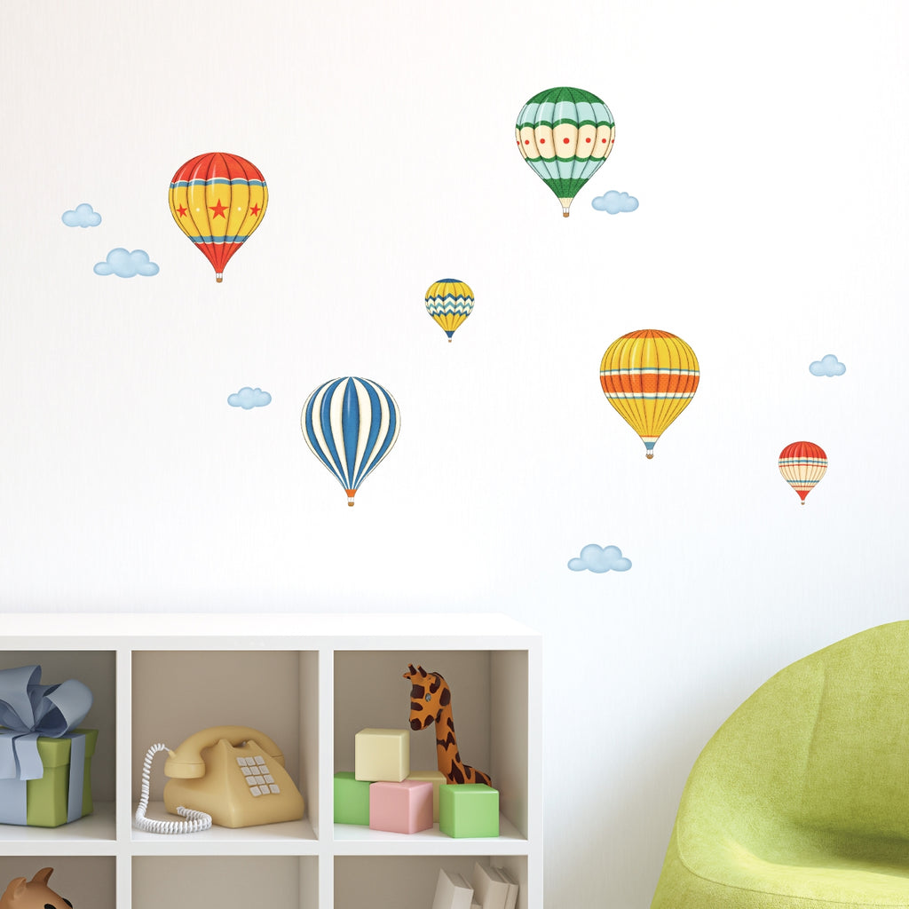 Vintage Hot Air Balloons Wall Stickers (Small)