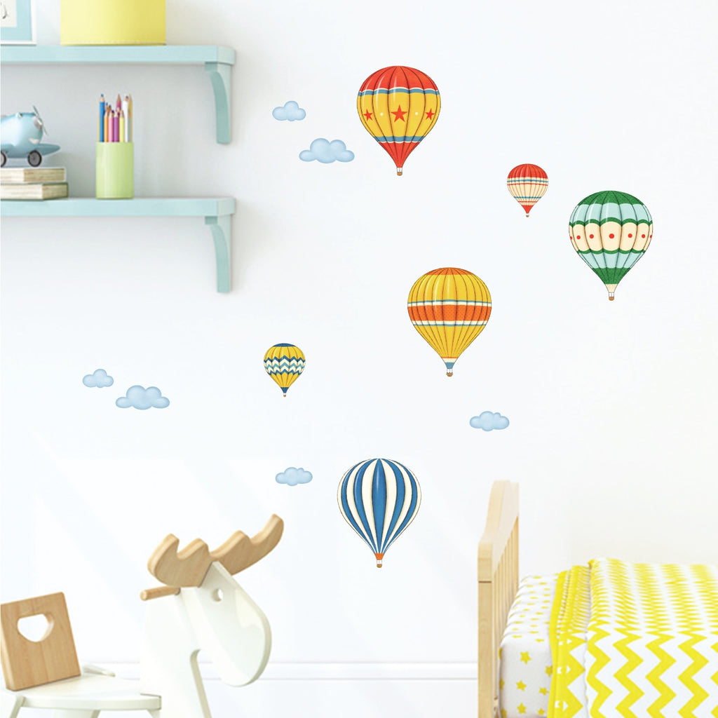 Vintage Hot Air Balloons Wall Stickers (Small)