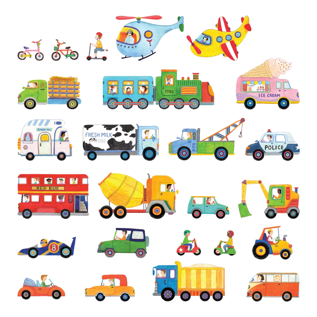 The Transports Nursery Kids Wall Stickers For Boys (Small)