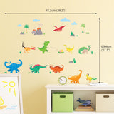 Colourful Dinosaur Wall Stickers B (Small)