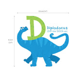 A-Z Dinosaur Alphabet Wall Stickers (Small) - DECOWALL