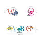 A-Z Ocean Alphabet Wall Stickers - DECOWALL