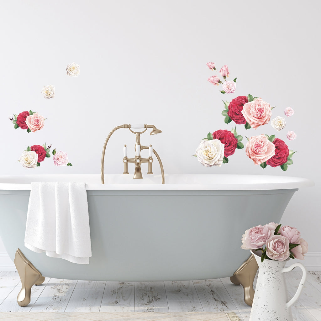 Watercolour Rose Wall Stickers
