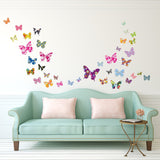38 Colourful Butterflies Nursery Wall Stickers - DECOWALL