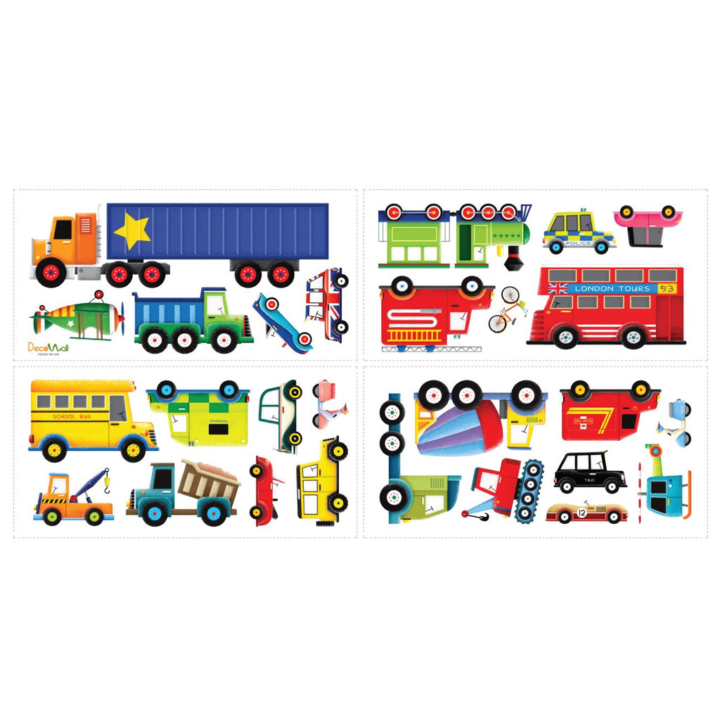 27 Transports Nursery Wall Stickers For Boys - DECOWALL