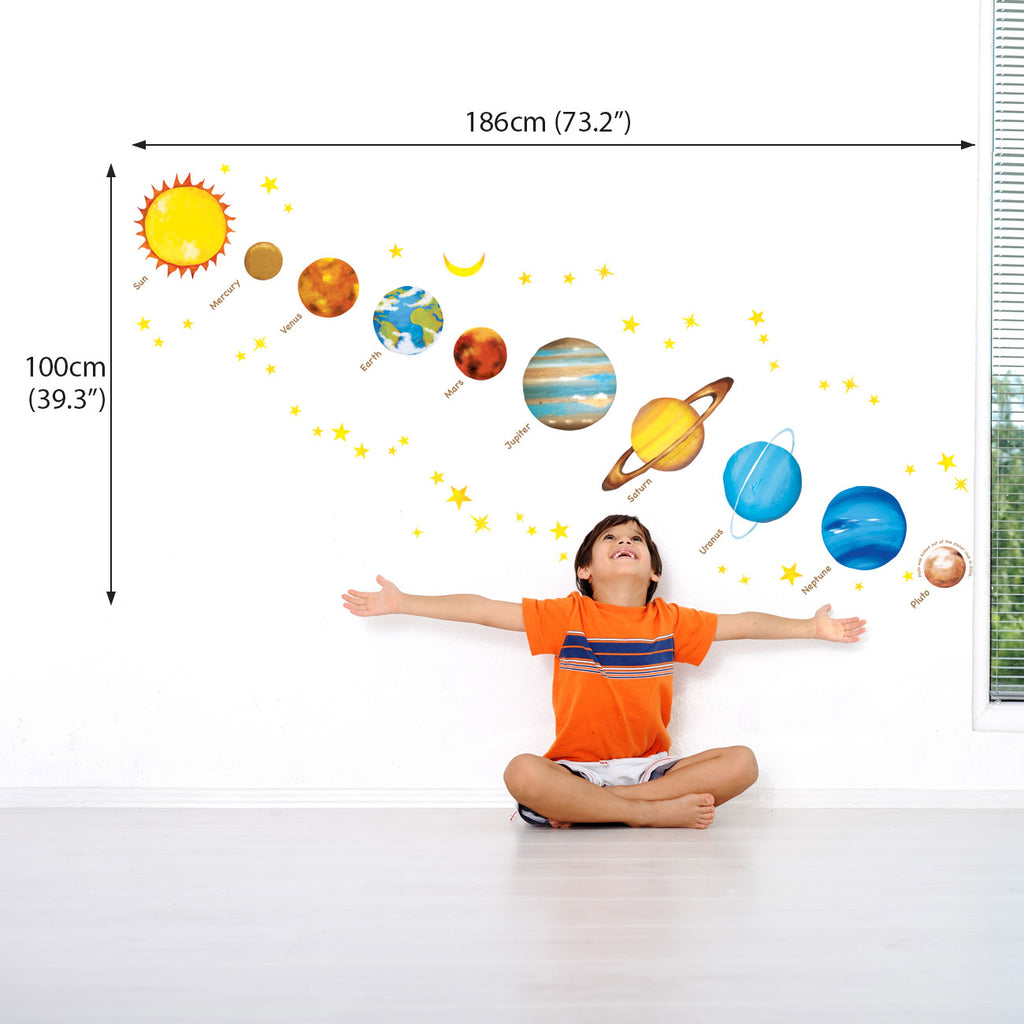Planets in the Space Nursery Wall Stickers