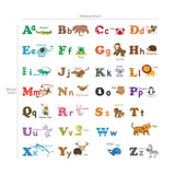 Alphabet & Animals Nursery Wall Stickers (Medium) - DECOWALL