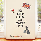 Keep Calm & Carry On with Union Jack Wall Stickers