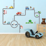 Vehicles on The Roads Wall Stickers