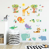 Happy Jungle Animals Wall Stickers