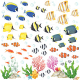 Watercolour Tropical Fish Wall Stickers