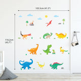 Colourful Dinosaur Wall Stickers B