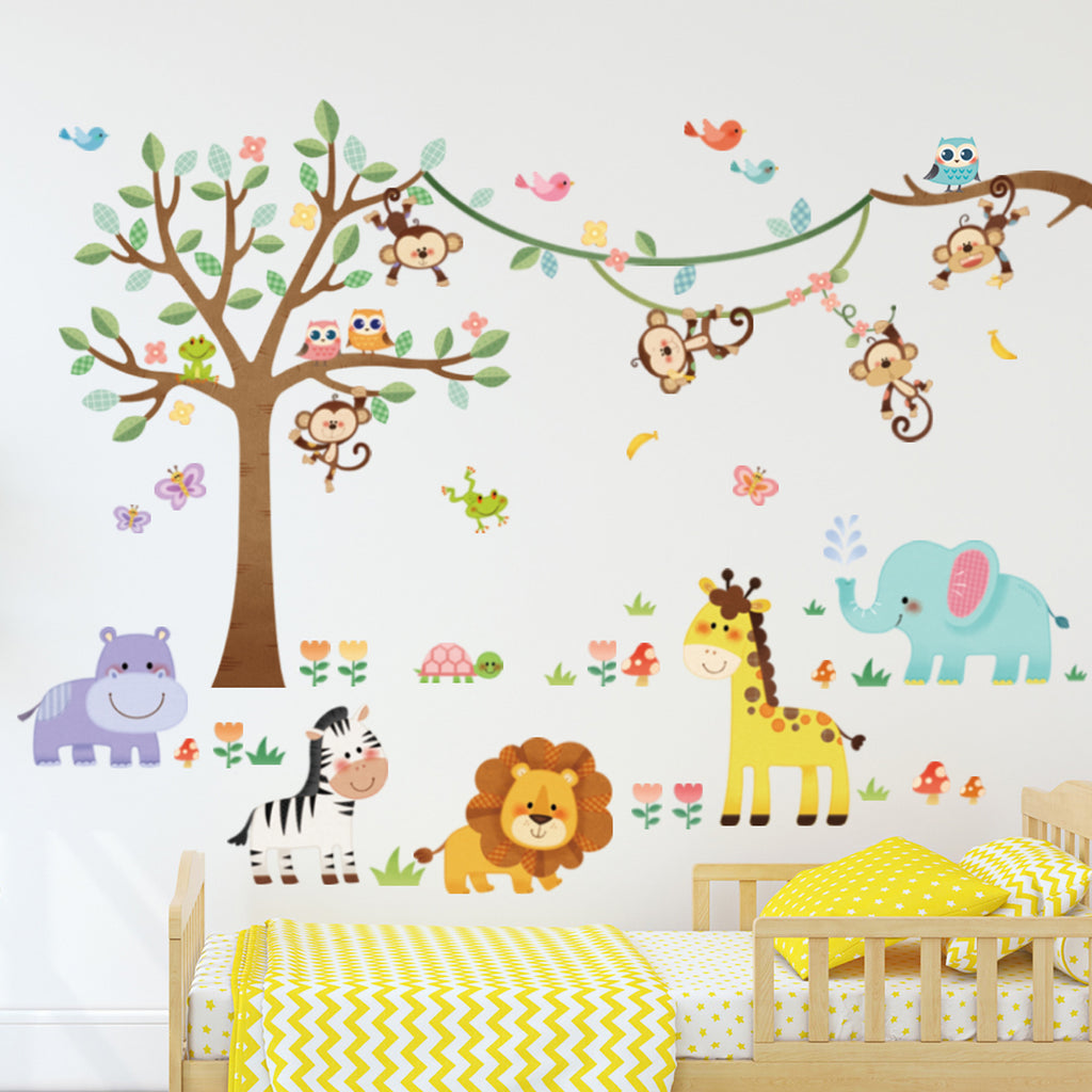 Forest Animals Tree Wall Stickers